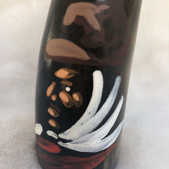 Hand Painted Steer Bull Cow Horn Cup - Mexican Indian - Picture 11 of 12